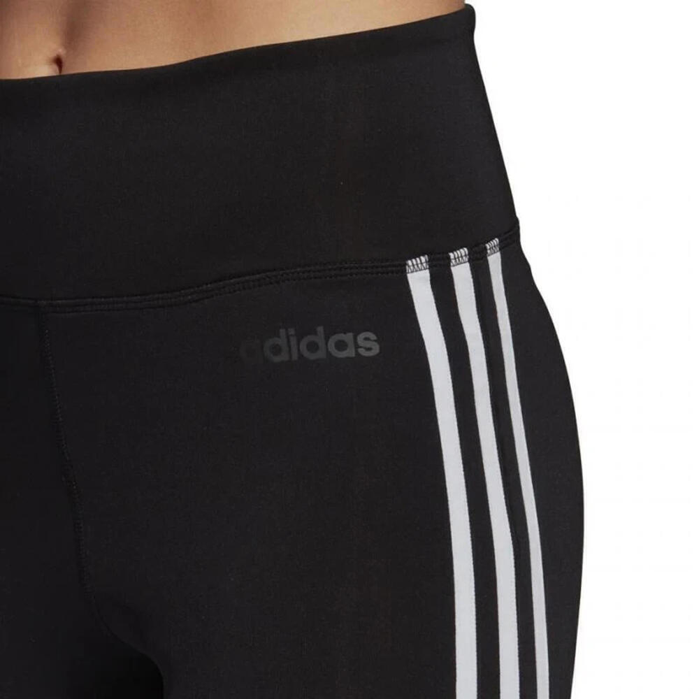 adidas Womens Design 2 Move 3-stripe High-rise Leggings Black/Globlu Size XL - Picture 8 of 10